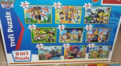 Trefl PAW PATROL Puzzle 9 in 1  4+ Puzzle 90370