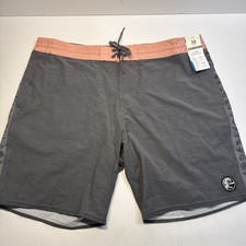 O'Neill Cruzer Boardshorts Men's 38 Gray 18" Drawstring Waist Swimwear CEB1103