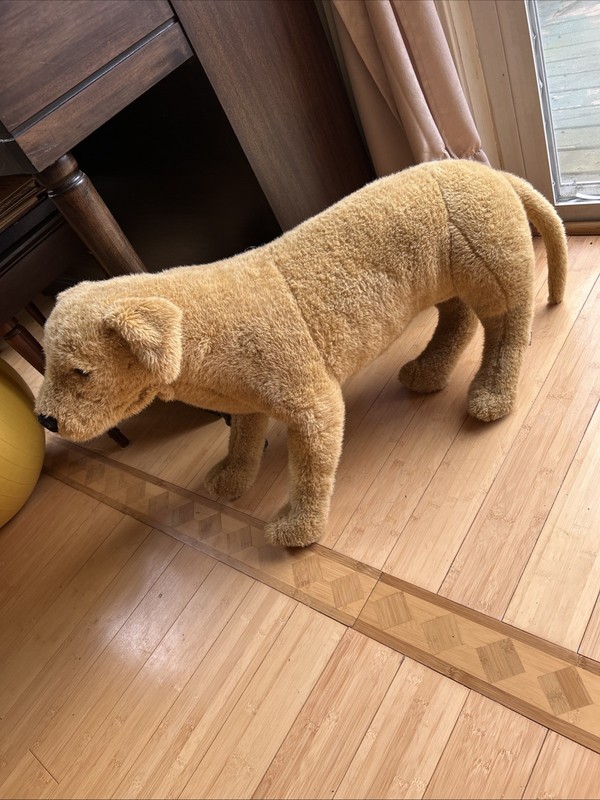 Kool Melissa & Doug Jumbo yellow Lab Lifelike & Loveable Standing plush dog