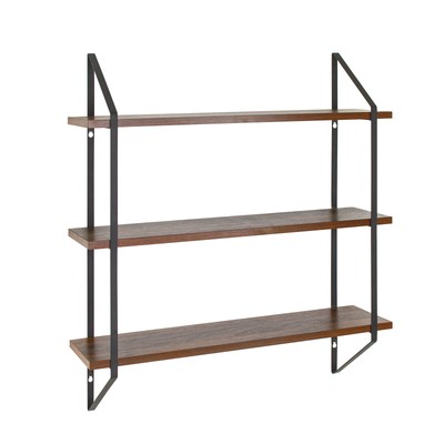 Better Homes & Gardens 3-Tier 20''W Wood Bracket Shelves, Walnut Free Shipping