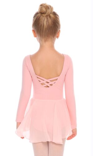Ballet Leotards for Girls Toddler Classic Long Sleeve Criss-Cross Back Dance ...
