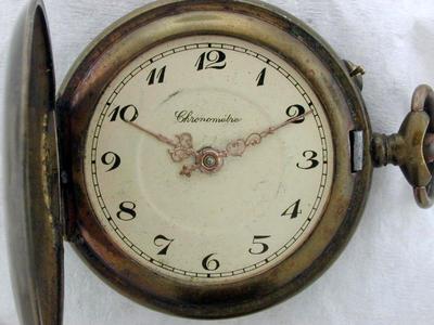 Antique Chronometre pocket watch w/ Fob For Repair ANCRE DE