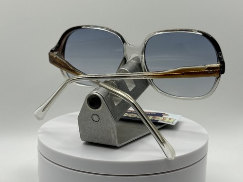 Vintage Oversize Sunglasses | NOS | Grey Fade Lens | Grey/Clear Frame 70s-80s - Picture 6 of 10
