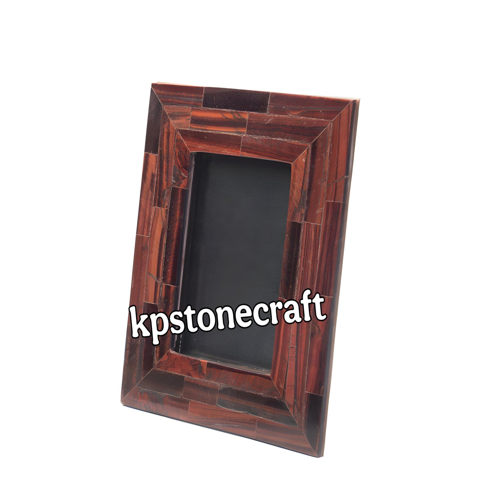 Red Iron Tiger’s Eye Brick Design Photo Frame – Unique & Hand Luxury Photo Frame