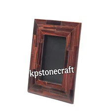 Red Iron Tiger’s Eye Brick Design Photo Frame – Unique & Hand Luxury Photo Frame