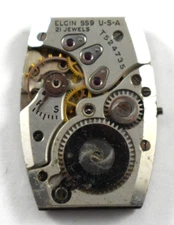 Vintage Elgin Manual Wind 21J 559 Wrist Watch Movement lot.a2