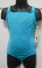 BODY WRAPPERS Ballet Dance Cross Back LEOTARD Sea Brze Girls 6X-7 Sty FC300