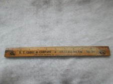 12 wooden ruler R. T. Gregg & Company Lima, O...