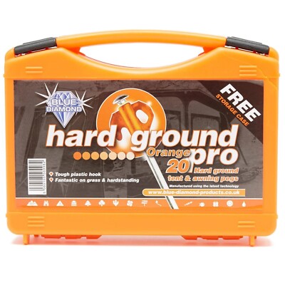 Blue Diamond Hard Ground Pro Peg Set X20 & Tragetasche - Zelte/Markisen