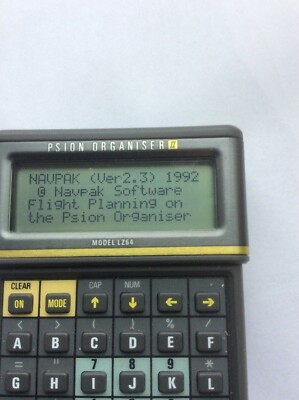 PSION II NAVPAK (Flugplanungsprogramm etc.).