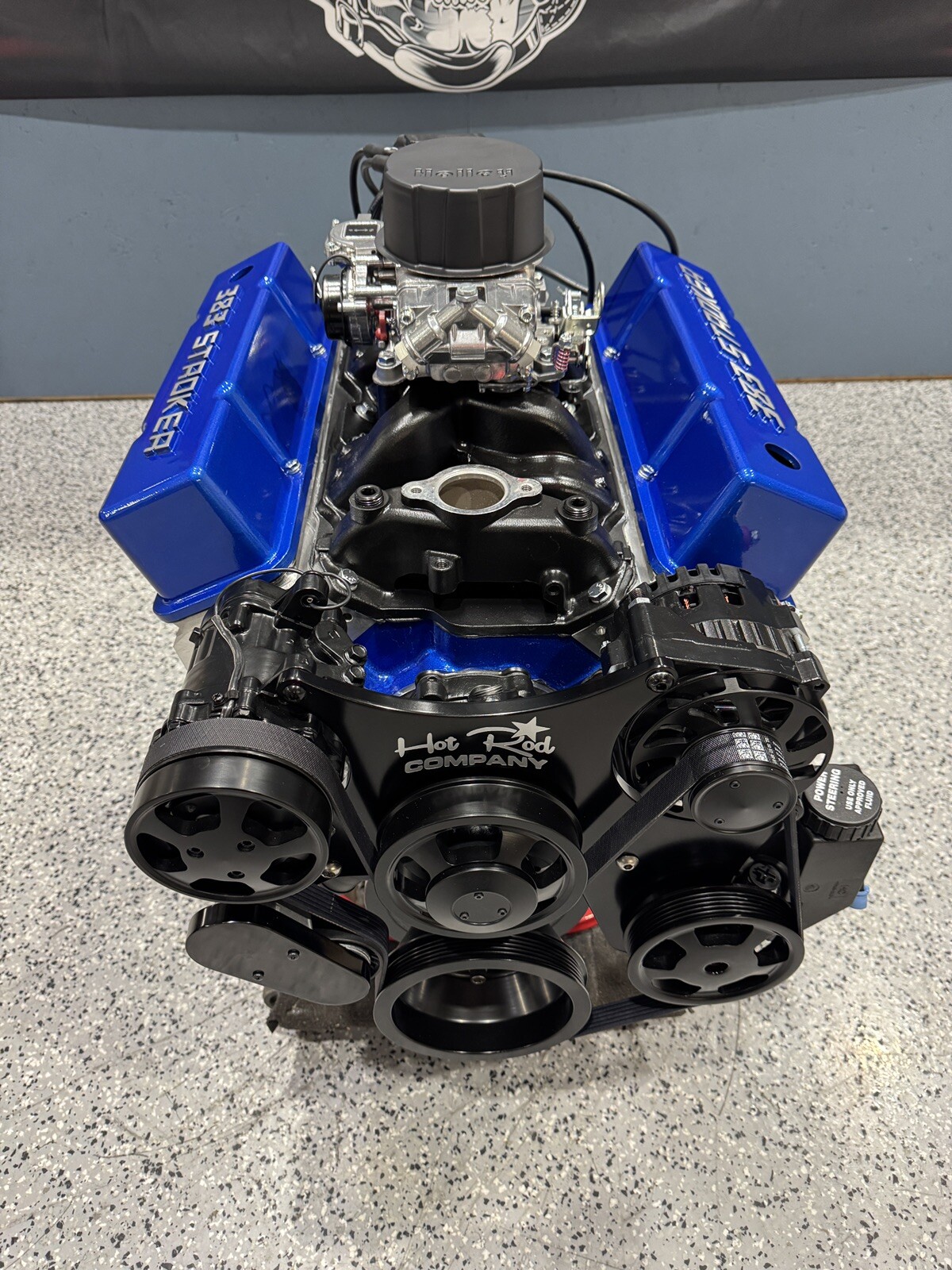 chevy R 383 stroker motor crate engine 500hp+ SBC A/C ROLLER TURNkey ...