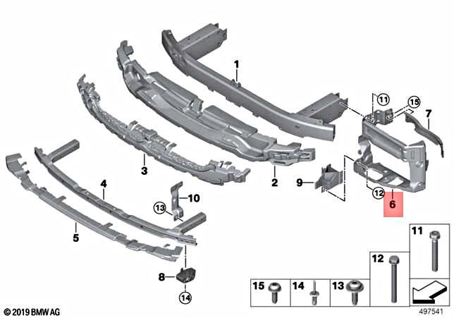 Genuine BMW Alpina B7 G11 G12 G14 G15 G30 Crash Reinforcement Left 