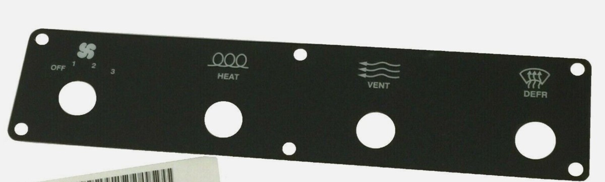 LMTV M1078 DASH LABEL HEAT / VENT CONTROL US MILITARY TACTICAL