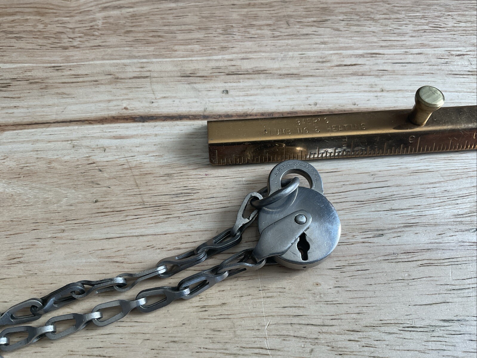 Vintage Ames Sword Co. Spare Tire Lock Sept 19 1882 No Key