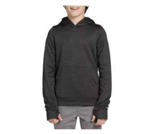 DSG Boys' Tricot Long Sleeve Hoodie, Dark Gary, Small