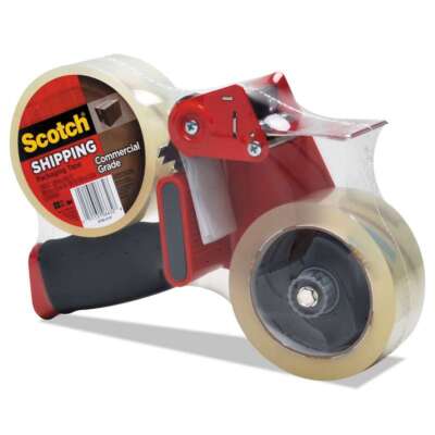 Scotch Packaging Tape Dispenser with 2 Rolls of Tape, 1.88'' x 54.6yds
