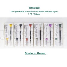 TIMELAB Watch Jewelry Bracelet T-SHAPED Blade 1 Screwdriver 2 Blades 6 Sizes