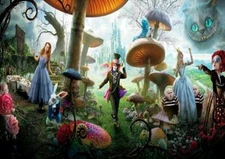 ALICE IN WONDERLAND MAD HATTER CHESHIRE CAT Wall Print Poster 20x30