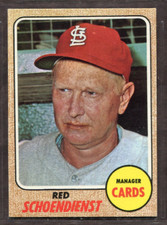 1968 Topps Set-Break #294 Red Schoendienst EX-EXMINT *JAYSACE*