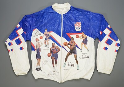 ジャケット・アウター 90s Olympic NBA dream team paper jacket Rare Vintage TYVEK Dream Team USA Olympic Basketball 1992 Paper