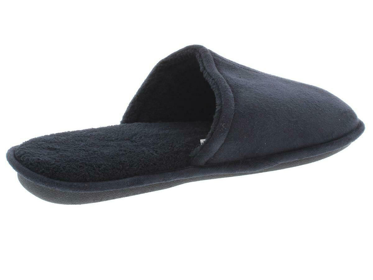 New Gold Toe Mens Jonathan Black Memory Foam Casual Slip On Slide Slippers M 8-9