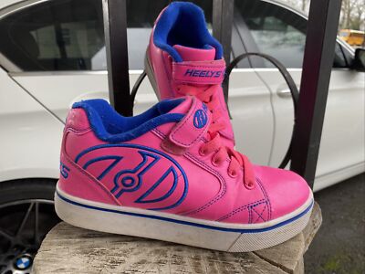 Youth HEELYS sneakers skating shoes pink unisex sz