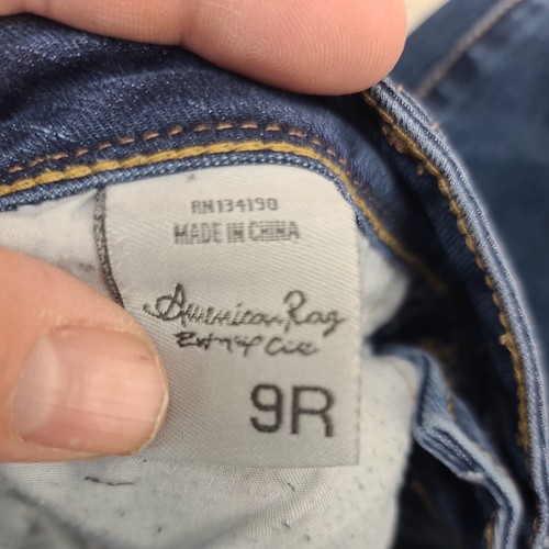 American Rag CIE Jeans Womens 9R Blue Straight Leg Stretch Denim Low Rise 32x31 - Picture 11 of 12
