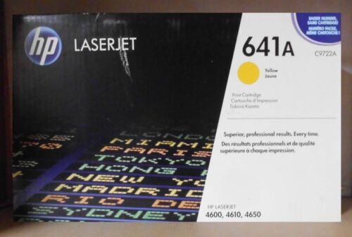  Toner original HP 641A C9722A jaune LaserJet 4600 4610 4650 carton C - Photo 1/1