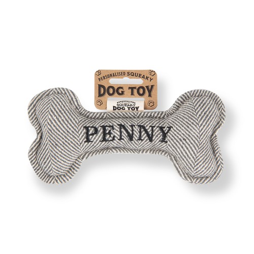 Personalised Squeaky Dog Toys Bone Shaped Soft Pet Puppy Durable Outdoor Play - Picture 77 of 93