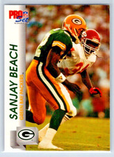 1992 Pro Set Series 2 - Sanjay Beach - Green Bay Packers - Base - #500