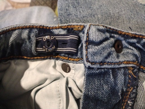 Stressed Gap Kids 6 Girlfriend Jeans Washed Blue Size 6 For Girls With Tags New - Picture 9 of 12