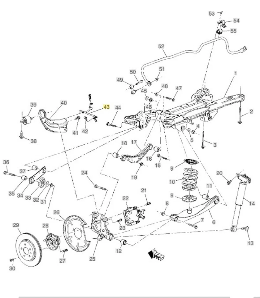 Rear Driver & Passenger Side Wheel Speed Sensor 2012-2013 Buick LaCrosse Regal - Image 4 of 4