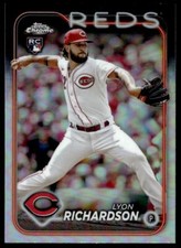 2024 Topps Chrome 230 Lyon Richardson Refractor Cincinnati Reds RC Baseball Card
