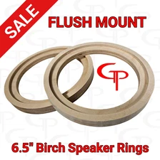 Flush 6.5 inch Speaker Rings 13 ply Baltic Birch GP Car Audio Mounting Spacer
