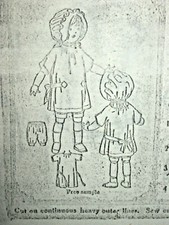 1921 Pattern COPY for Dress,Bonnet and Bloomers for 20" Antique Doll