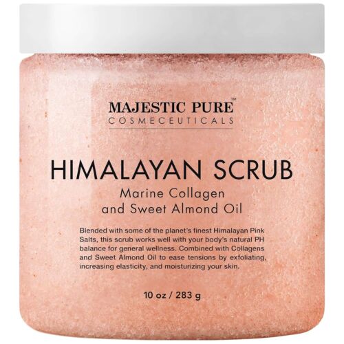 Himalayan Pink Salt Body Scrub with Collagen and Sweet Almond Oil | Exfoliating
