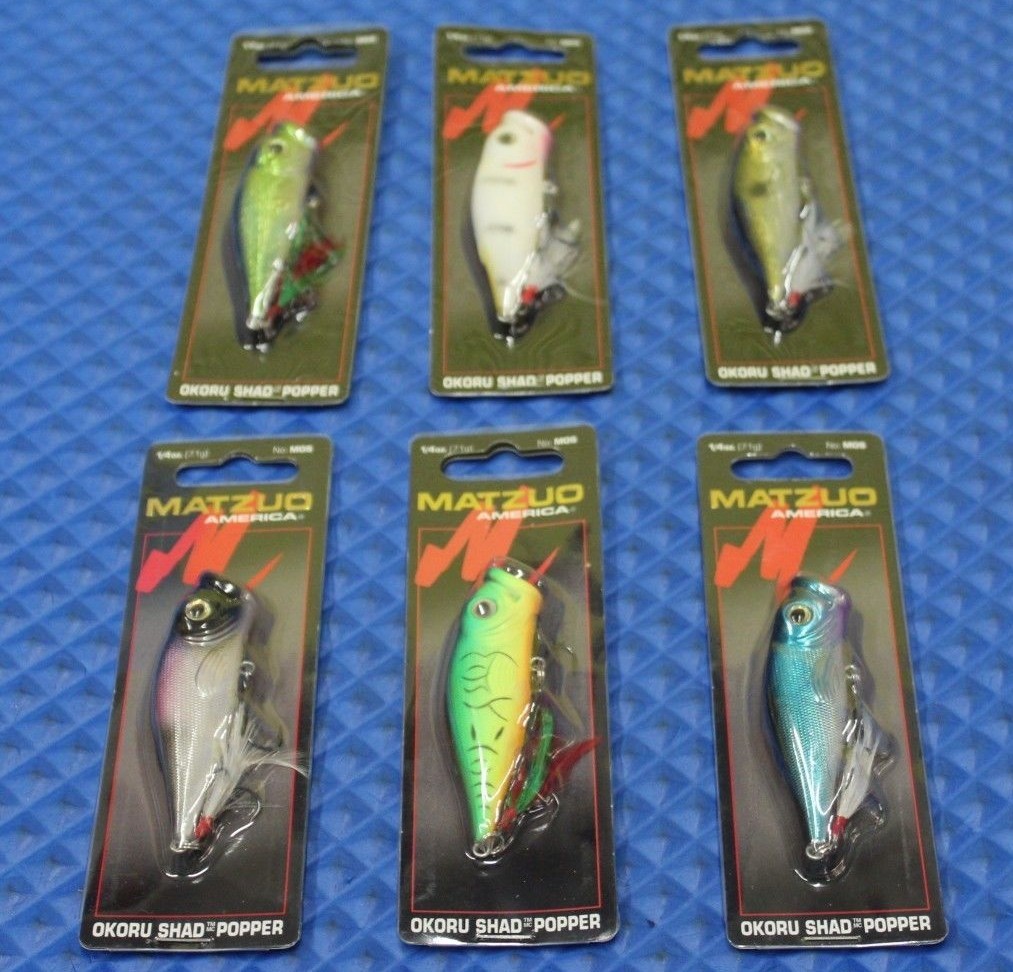 Matzuo Okoru Shad Popper Topwater Rattle Lures 1/4 oz. EACH SOLD