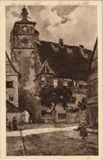 Old postcard postcard Rothenburg - The White Tower GERMANY (1074274)