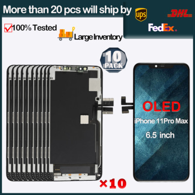 10Pack OLED Touch Screen Digitizer For iPhone 11 Pro Max LCD Display Wholesale  