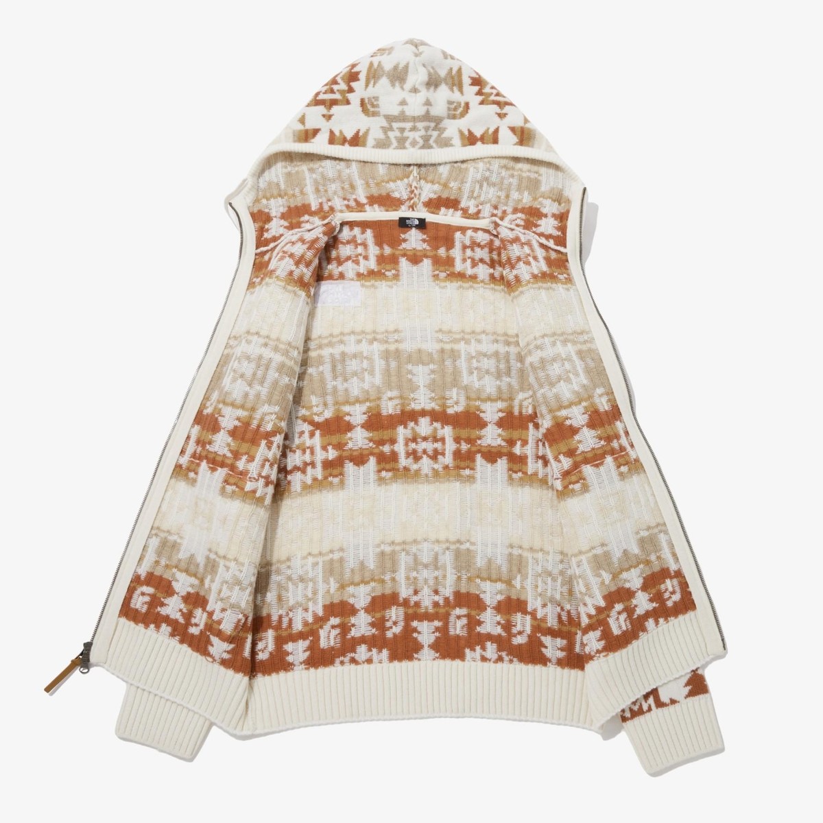 Genuine The North Face NAVAHO AIR WOOL SWEATER HOODIE BEIGE Genuine The North Face NAVAHO AIR WOOL SWEATER HOODIE BEIGE
