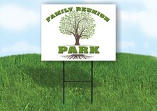 PARK FAMILY REUNION GR TREE 18 in x24 in Yard Sign Road Sign with Stand