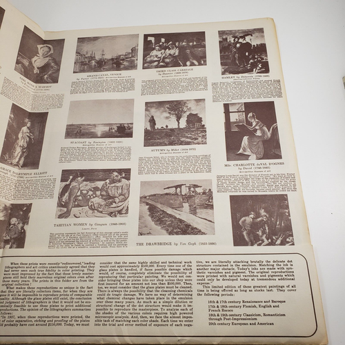 Treasures of Art 1937 National Committee Art Appreciation Color Prints With COA - Picture 3 of 11