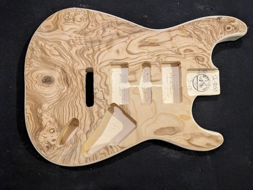 ST Guitar Body, Ash Burl Veneer, MADE IN USA - #2-800