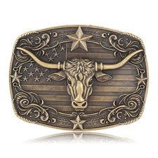 Cowboy Belt Buckle for Men Western Cowgirl Rodeo Longhorn Bull Belt Buckles