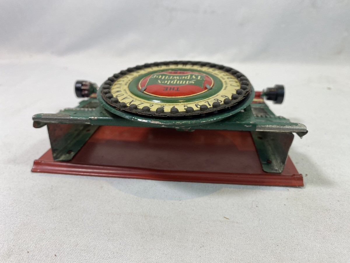 Toy Jouet machine à écrire simplex Typewriter Modèle 100 Début 1900