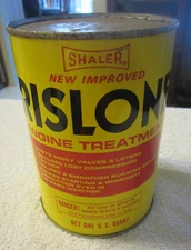 1 QUART RISLONE Engine Treatment MOTOR OIL TIN  CAN SHALER VTG,FULL