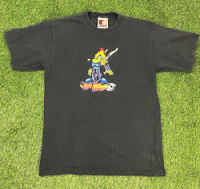 VTG 90s JNCO Jeans Flamehead King T Shirt Cartoon Graphic Art Anime Skate L