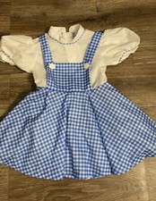 Wizard of Oz DOROTHY Blue Gingham Dress Costume Child Size Small 4/5/6