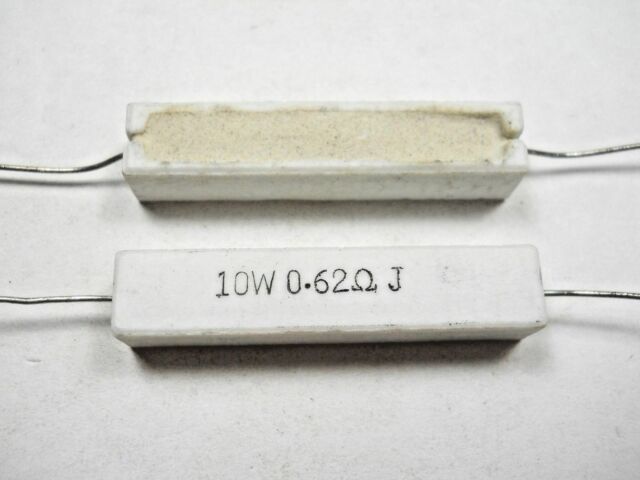 5 x 62 Ohm 5 Watt 5/% Wire Wound Cermet Sandblock Resistor Free US Shipper