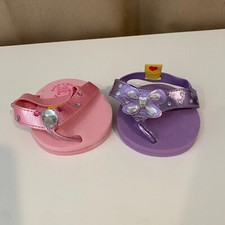 Build-A-Bear Replacement Sandals   Pink  Purple Gem Flip-Flops